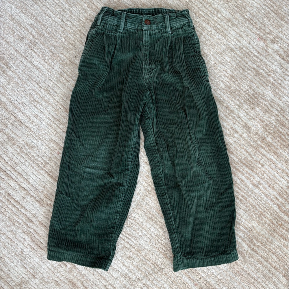Dark Green Boys Corduroy Pants size 5